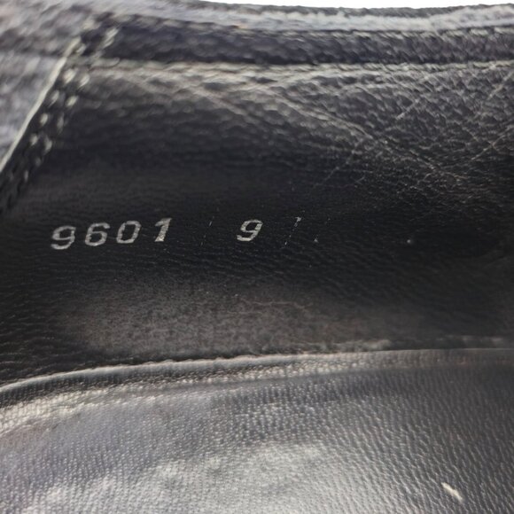 Cesare Paciotti Italy Mens 10 Dress Shoes Black Suede Leather Square-toe Derby - Picture 11 of 13